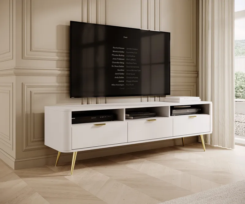 Walia TV-benk 162 cm - Hvit - Møbler - TV- & Mediamøbler - TV benk & mediabenk