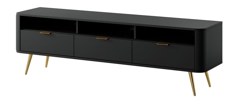 Walia TV-benk 162 cm - Svart - Møbler - TV- & Mediamøbler - TV benk & mediabenk