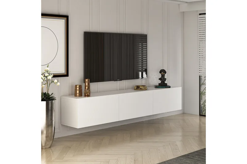 West Tv-benk 150 cm - Hvit - Møbler - TV- & Mediamøbler - TV benk & mediabenk