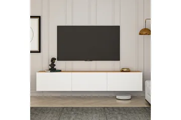 West Tv-benk 150 cm - Hvit/Brun - Møbler - TV- & Mediamøbler - TV benk & mediabenk