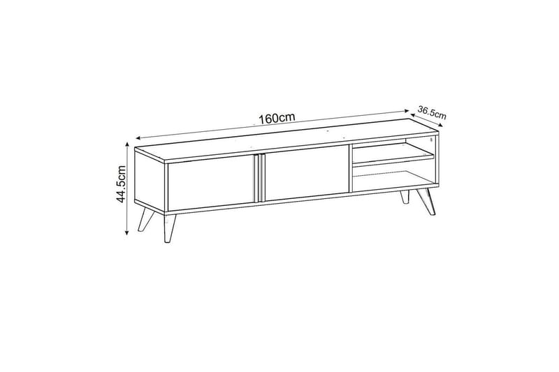 Ythmere TV-benk 160 cm - Taupe - Møbler - TV- & Mediamøbler - TV benk & mediabenk