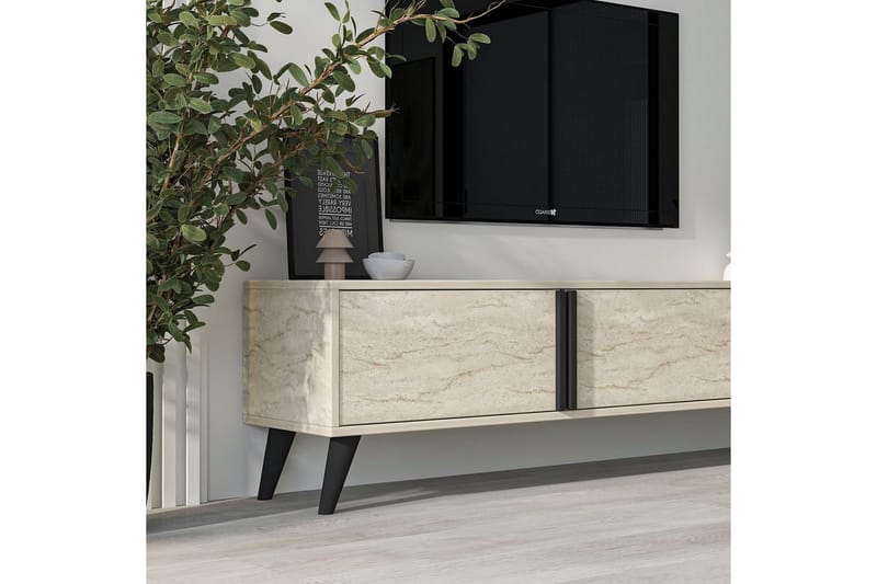 Ythmere TV-benk 160 cm - Taupe - Møbler - TV- & Mediamøbler - TV benk & mediabenk