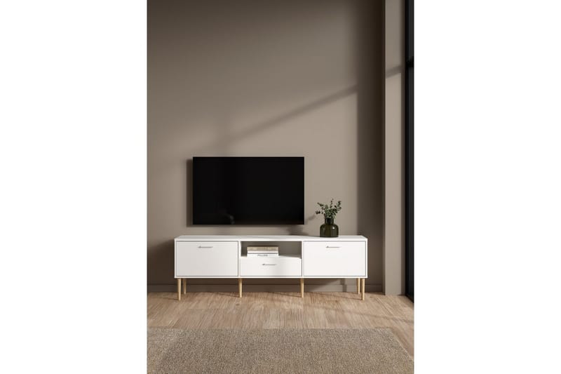 Yumi TV-benk 177 cm - Hvit - Møbler - TV- & Mediamøbler - TV benk & mediabenk
