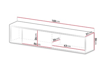 Zalricus Tv-skåp 150 cm - Beige - Møbler - TV- & Mediamøbler - TV-skap