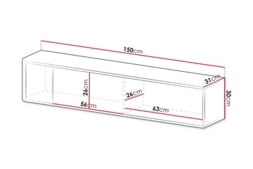 Zalricus Tv-skåp 150 cm - Beige - Møbler - TV- & Mediamøbler - TV-skap