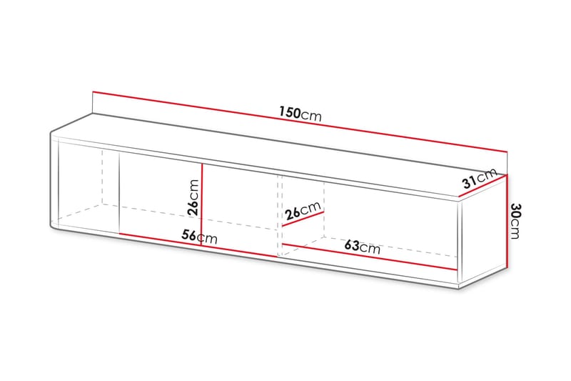 Zalricus Tv-skåp 150 cm - Beige - Møbler - TV- & Mediamøbler - TV-skap