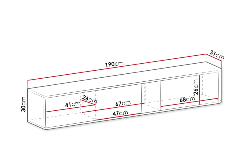 Zalricus Tv-skåp 190 cm - Beige - Møbler - TV- & Mediamøbler - TV-skap