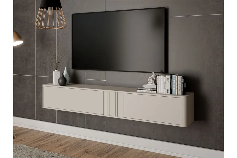 Zalricus Tv-skåp 190 cm - Beige - Møbler - TV- & Mediamøbler - TV-skap