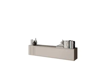 Zalricus Veggmontert TV-benk 150 cm med Oppbevaring i Malt Tre - Beige - Møbler - TV- & Mediamøbler - TV benk & mediabenk