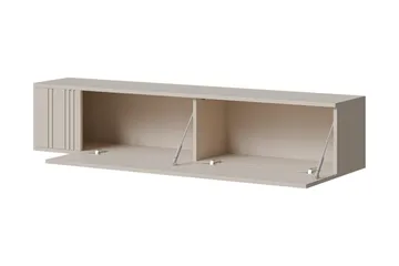 Zalricus Veggmontert TV-benk 150 cm med Oppbevaring i Malt Tre - Beige - Møbler - TV- & Mediamøbler - TV benk & mediabenk