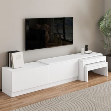 Zalven TV-benk 180x36x30 cm - hvit - Møbler - TV- & Mediamøbler - TV benk & mediabenk