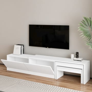 Zalven TV-benk 180x36x30 cm - hvit - Møbler - TV- & Mediamøbler - TV benk & mediabenk