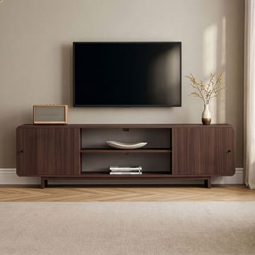 Zavio TV-benk med Oppbevaring 180x52x34 cm - Valnøtt - Møbler - TV- & Mediamøbler - TV benk & mediabenk