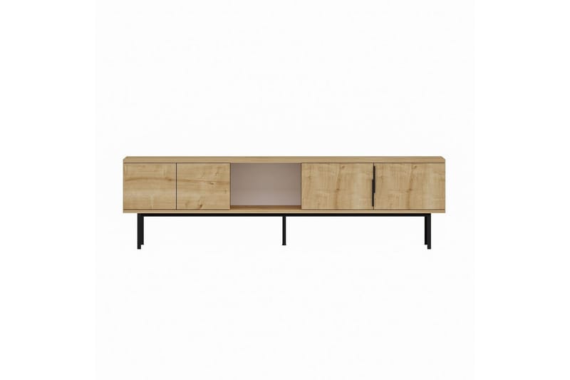 Zeiran TV-benk 180 cm - Mellomfarget tre - Møbler - TV- & Mediamøbler - TV benk & mediabenk