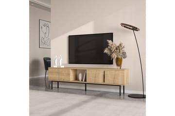 Zeiran TV-benk 180 cm - Mellomfarget tre - Møbler - TV- & Mediamøbler - TV benk & mediabenk