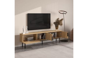 Zeiran TV-benk 180 cm - Mellomfarget tre - Møbler - TV- & Mediamøbler - TV benk & mediabenk