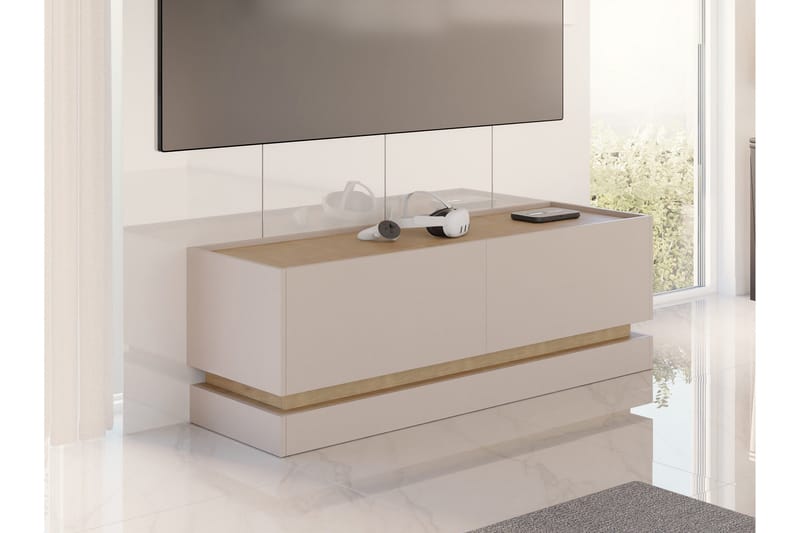Zelric Tv-bänk 150 cm - Beige - Møbler - TV- & Mediamøbler - TV benk & mediabenk
