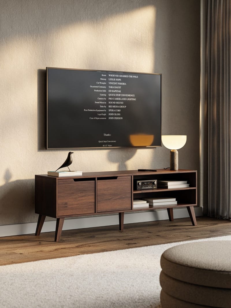 Zelto TV-benk 160 cm - Warmia valnøtt - Møbler - TV- & Mediamøbler - TV benk & mediabenk