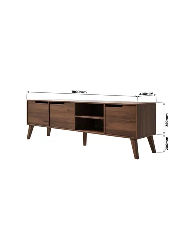 Zelto TV-benk 180 cm - Warmia valnøtt - Møbler - TV- & Mediamøbler - TV benk & mediabenk
