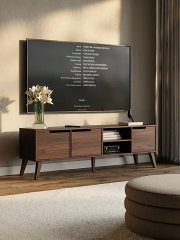 Zelto TV-benk 180 cm - Warmia valnøtt - Møbler - TV- & Mediamøbler - TV benk & mediabenk