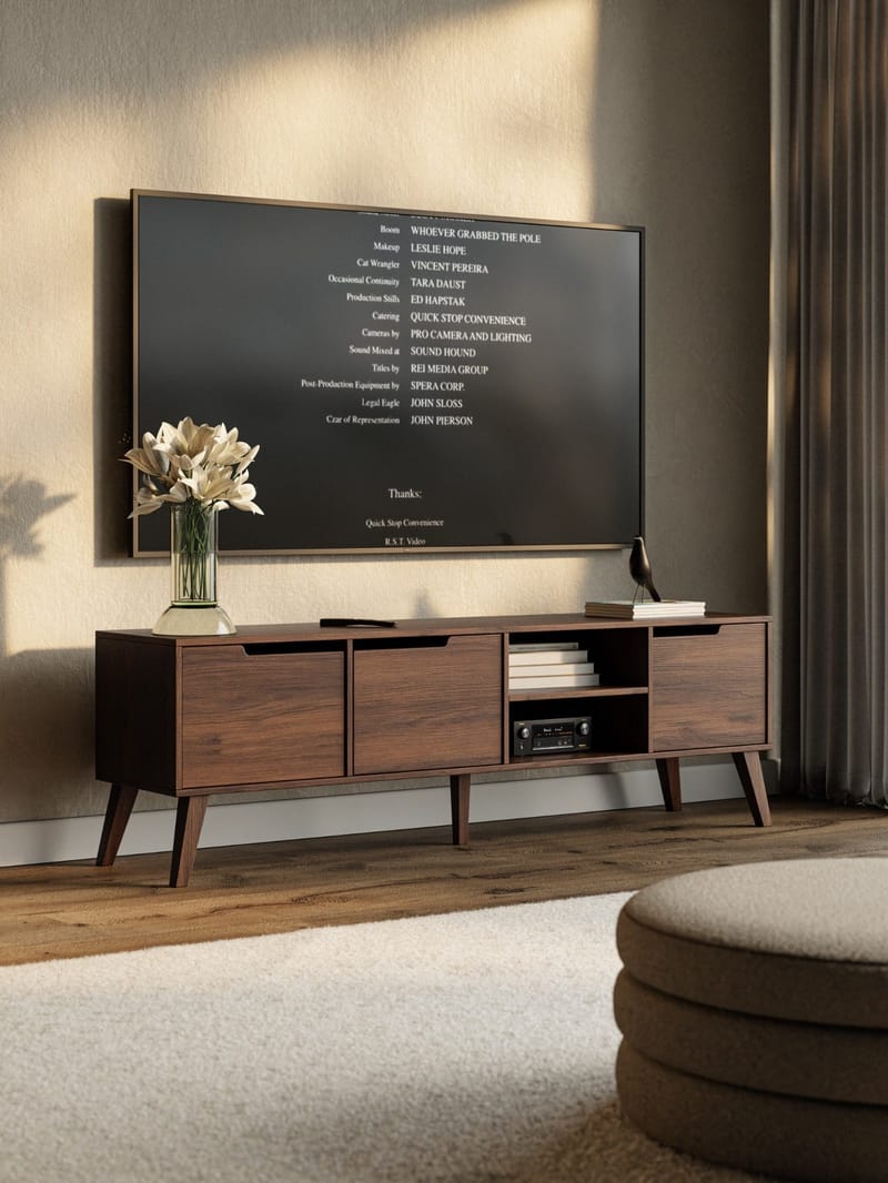 Zelto TV-benk 180 cm - Warmia valnøtt - Møbler - TV- & Mediamøbler - TV benk & mediabenk