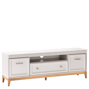 Zeylor Gulvstående TV-benk 179 cm med Oppbevaring i Malt Tre - Beige - Møbler - TV- & Mediamøbler - TV benk & mediabenk