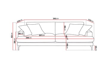 Menard Premium 5-seters dyp sofa i chenille - Beige - Møbler - Sofaer