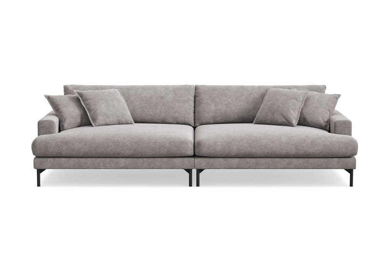 Menard Premium 5-seters dyp sofa i chenille, Grå/Brun