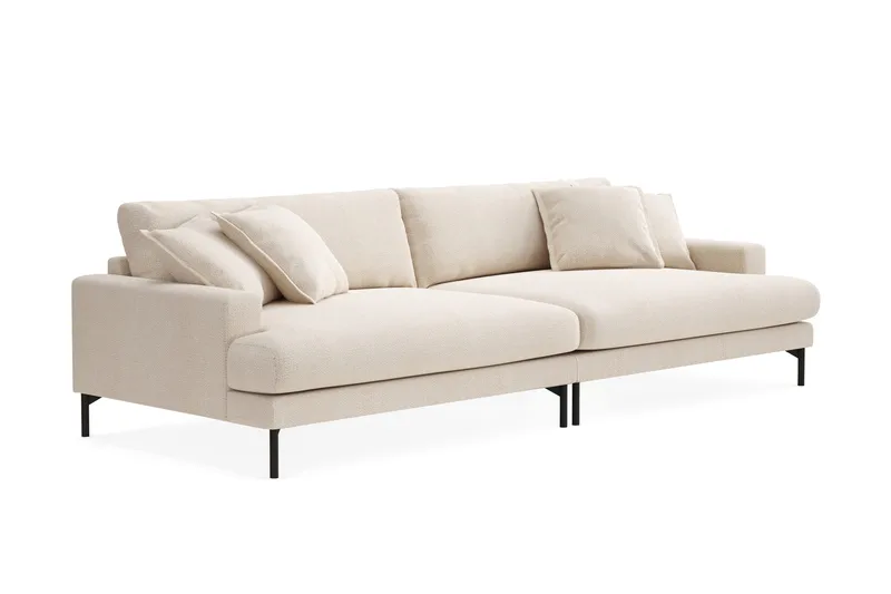 Menard Premium 5-seters dyp sofa i chenille - Lysbeige - Møbler - Sofaer