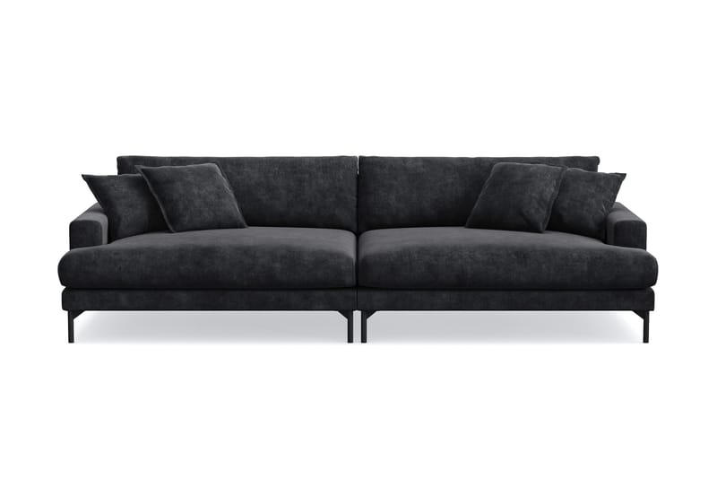Menard Premium 5-seters dyp sofa i chenille, Svart