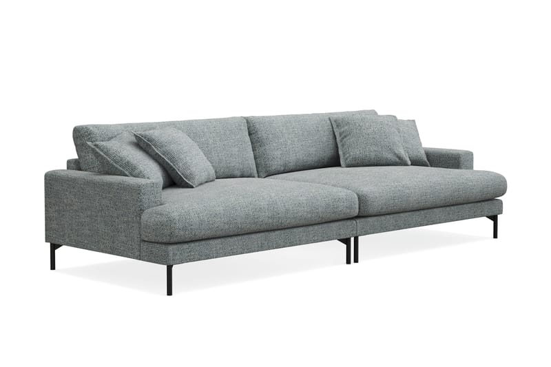 Menard Premium 5-seters dyp sofa i chenille - Grå/Blå - Møbler - Sofaer
