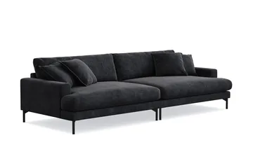 Menard Premium 5-seters dyp sofa i chenille - Svart - Møbler - Sofaer