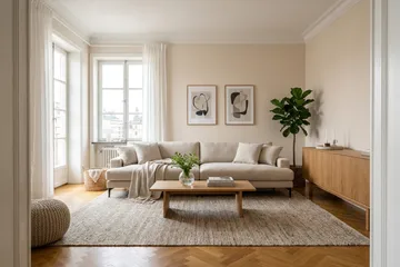 Menard Premium 5-seters dyp sofa i stoff - Beige - Møbler - Sofaer