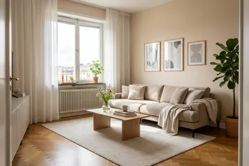 Menard Premium 5-seters dyp sofa i stoff - Brun - Møbler - Sofaer
