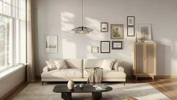 Menard Premium 5-personers Dyb Sofa i Bouclé - Lys Beige - Møbler - Sofaer