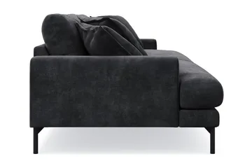 Menard Premium 5-seters dyp sofa i chenille - Svart - Møbler - Sofaer