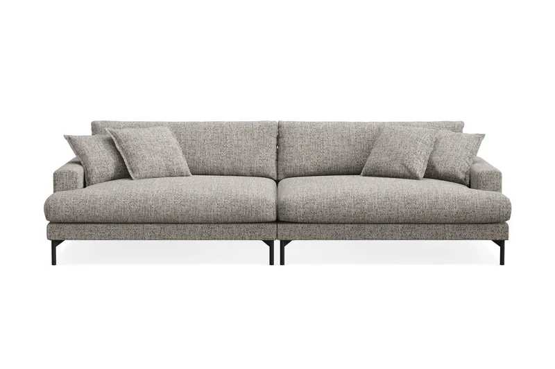 Menard Premium 5-seters dyp sofa i chenille - Grå - Møbler - Sofaer