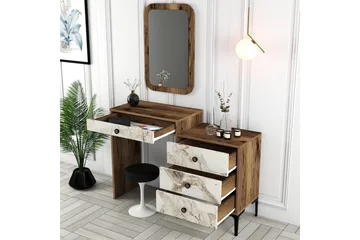 Ameias Møbelsett for Soverom Brun/Hvit - Hanah Home - Møbler - Senger - Møbelsett til soverom