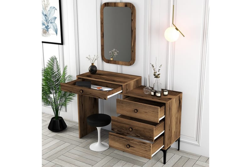 Ameias Møbelsett for Soverom Brun - Hanah Home - Møbler - Senger - Møbelsett til soverom