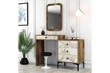 Ameias Møbelsett for Soverom Brun/Hvit - Hanah Home - Møbler - Senger - Møbelsett til soverom