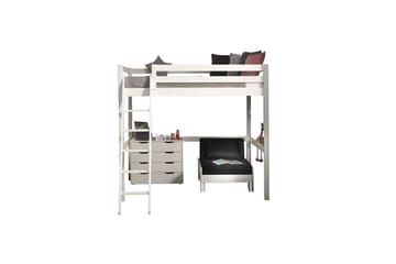 4 dørs kommode og sovesofa Pino Mezzanine 140 x 200 cm - 140 x 200 cm - Møbler - Senger - Møbelsett til soverom