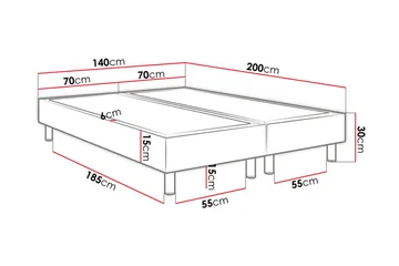 Adeliza kontinentalseng 140x200 cm - Blå - Møbler - Senger - Kontinentalsenger
