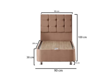 Adilen Kontinentalseng 90x200 cm - Lysebrun - Møbler - Senger - Komplett sengepakke