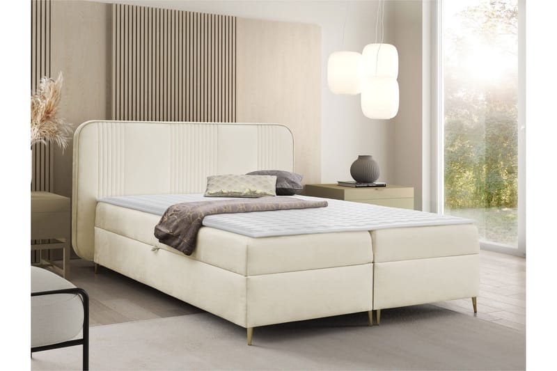 Alani Sengpakke Kontinentalseng 160x200 cm - Beige - Møbler - Senger - Kontinentalsenger