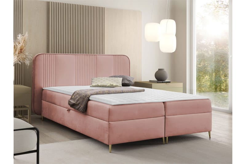 Alani Sengpakke Kontinentalseng 160x200 cm - Rosa - Møbler - Senger - Kontinentalsenger