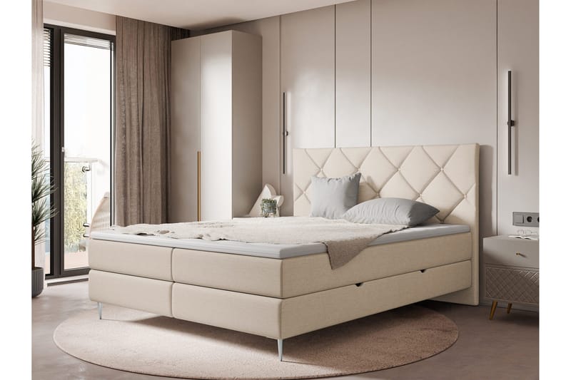 Alasia Sengpakke Kontinentalseng 140x200 cm - Beige - Møbler - Senger - Kontinentalsenger