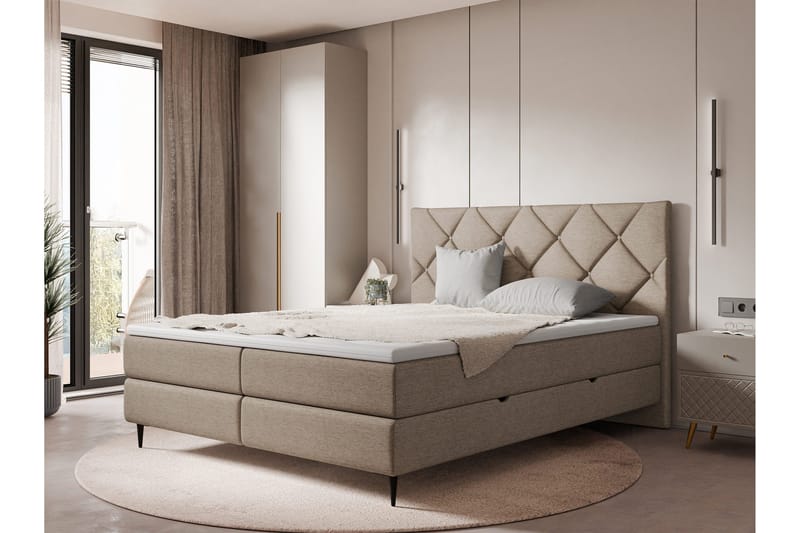 Alasia Sengpakke Kontinentalseng 140x200 cm - Brun - Møbler - Senger - Kontinentalsenger