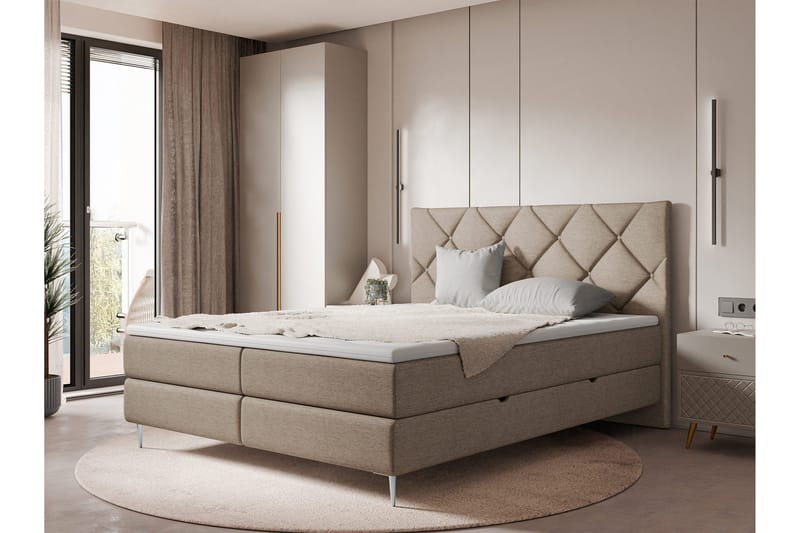 Alasia Sengpakke Kontinentalseng 140x200 cm - Brun - Møbler - Senger - Kontinentalsenger