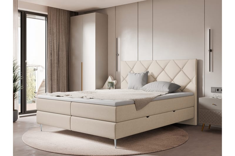 Alasia Sengpakke Kontinentalseng 160x200 cm - Beige - Møbler - Senger - Kontinentalsenger