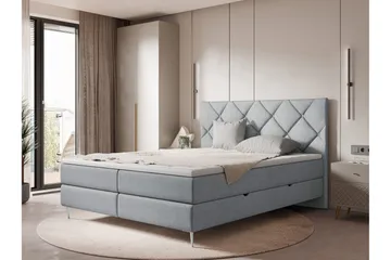 Alasia Sengpakke Kontinentalseng 160x200 cm - Grå - Møbler - Senger - Kontinentalsenger